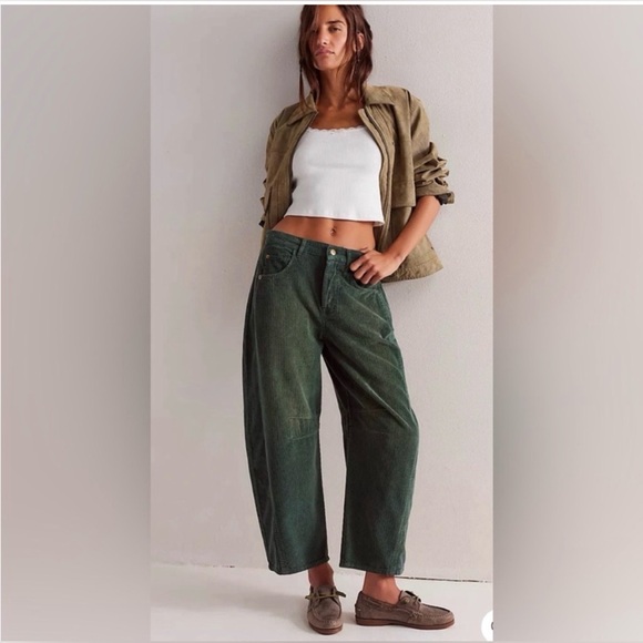 Free People Pants - Free People Olive Green Wide Leg Pants